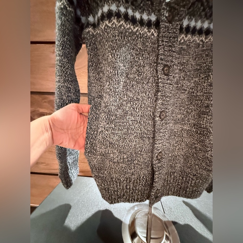 Canda C&A SHAWL COLLAR CARDIGAN button front closure thick textured knit - Picture 4 of 9